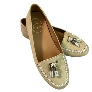 Jack Rogers Terra tassel loafer tan